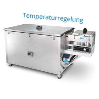 LEADER 3500M SMART links angebaut, Edelstahl mit Werkzeug